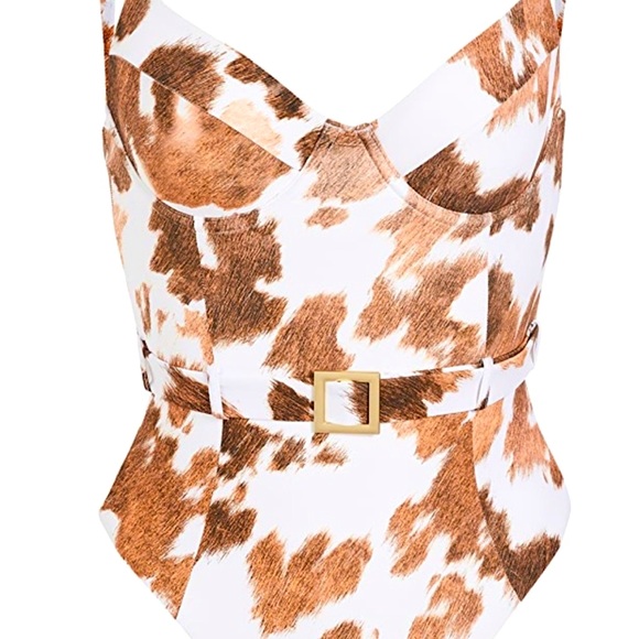 WeWoreWhat | Onia - Cowhide Cow One-Piece Swimsuit - XS - Worn by Kardashians - Picture 6 of 14